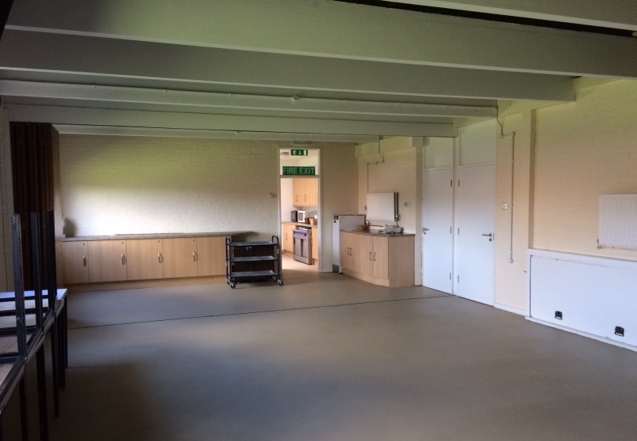 The Supper Room showing access to the kitchen and main Hall.