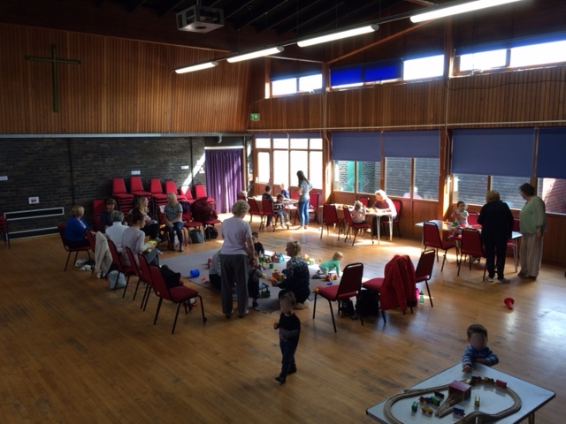 The Main Hall in use by the Pram Service